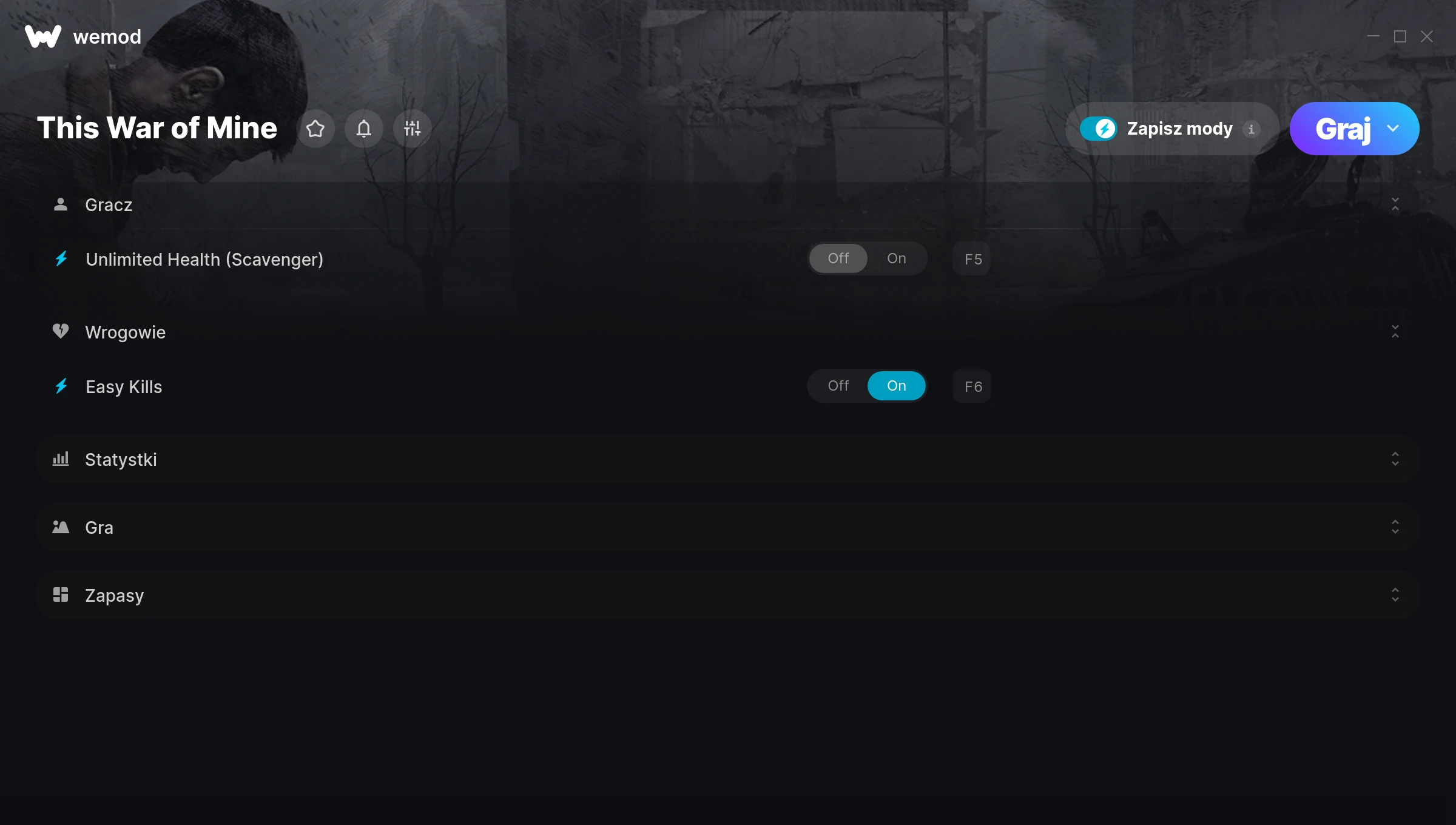 Cheaty do This War of Mine – zrzut ekranu