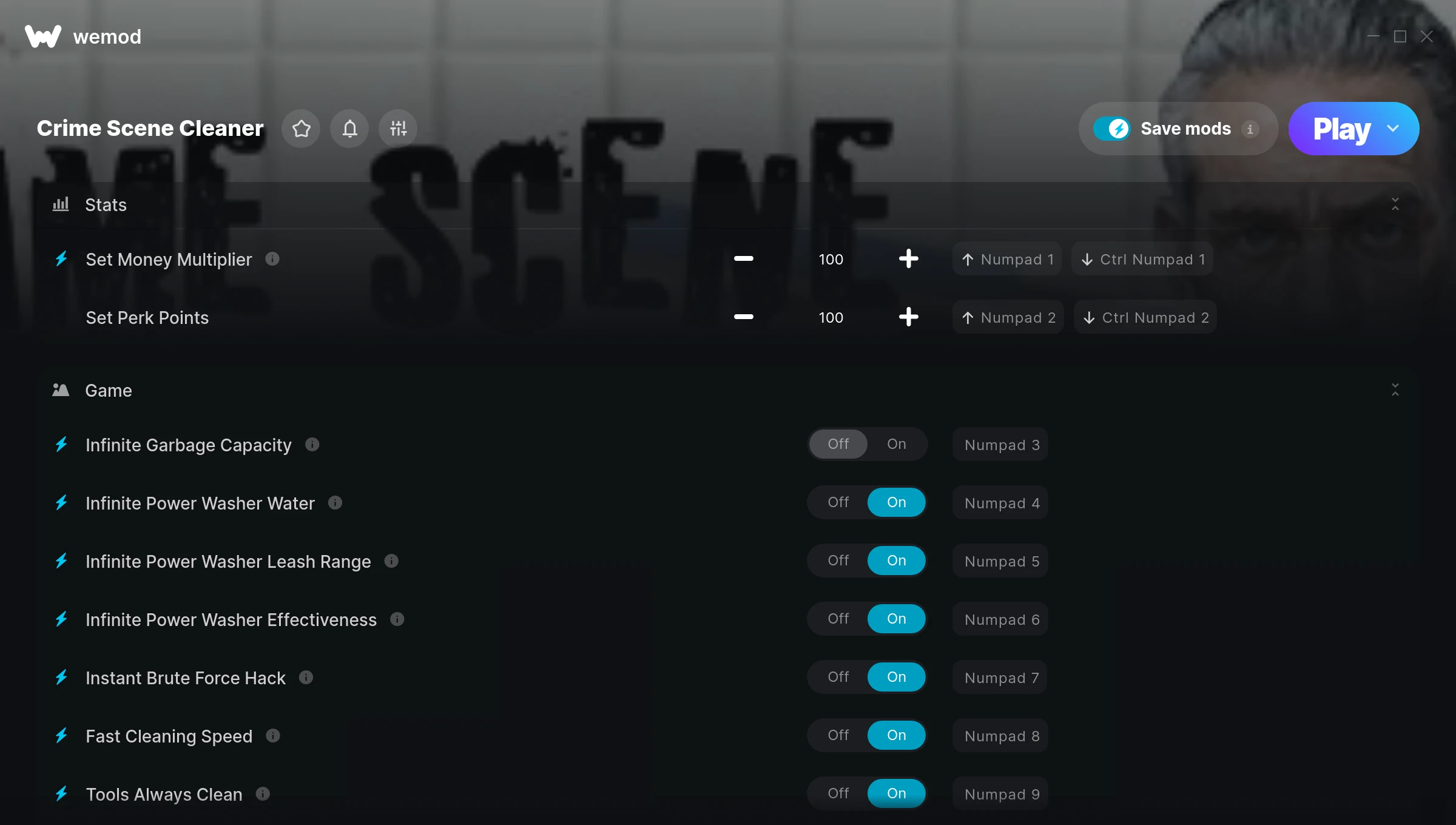 Crime Scene Cleaner cheats screenshot