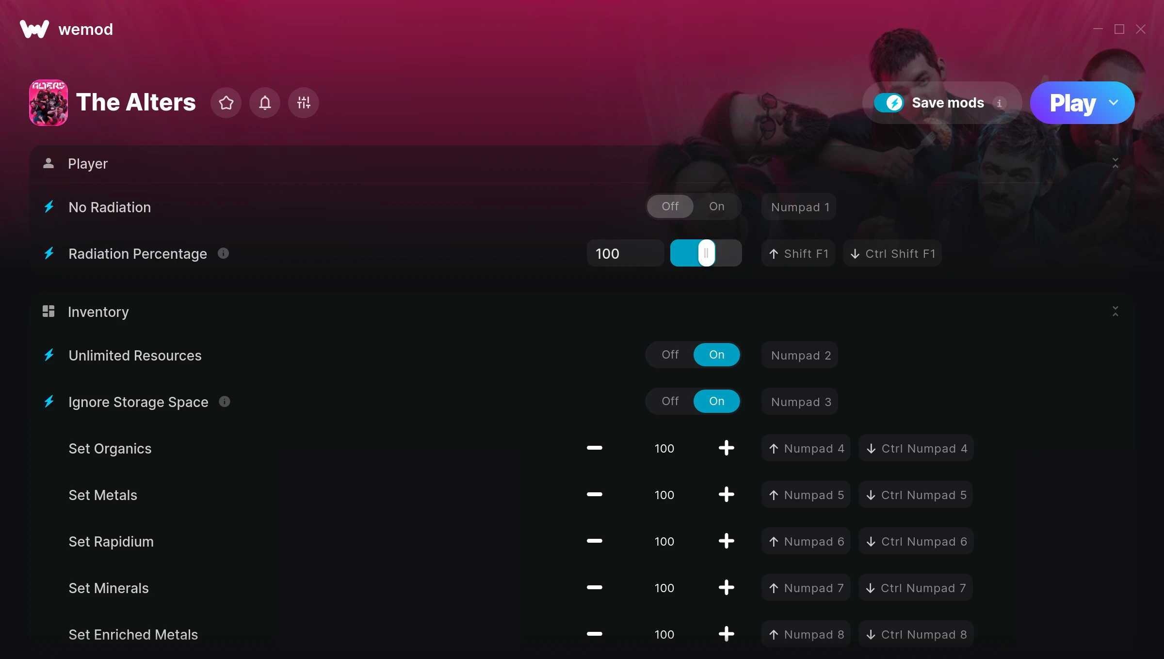 The Alters cheats screenshot