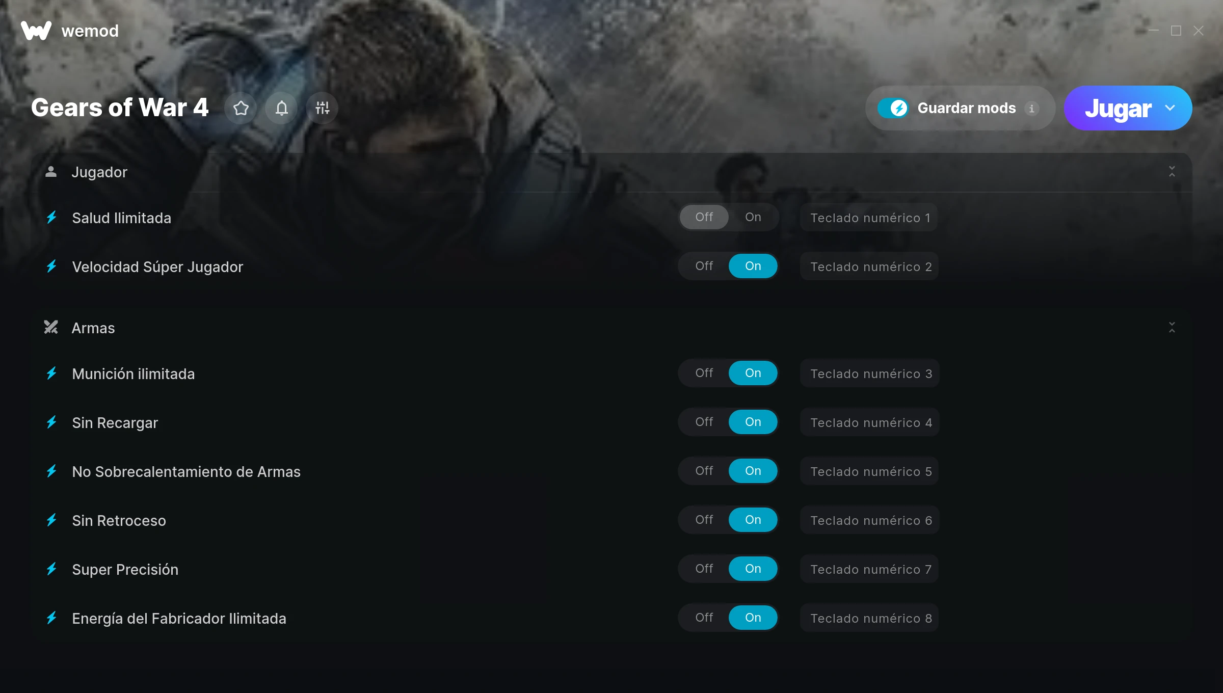 Gears of War 4 cheats screenshot