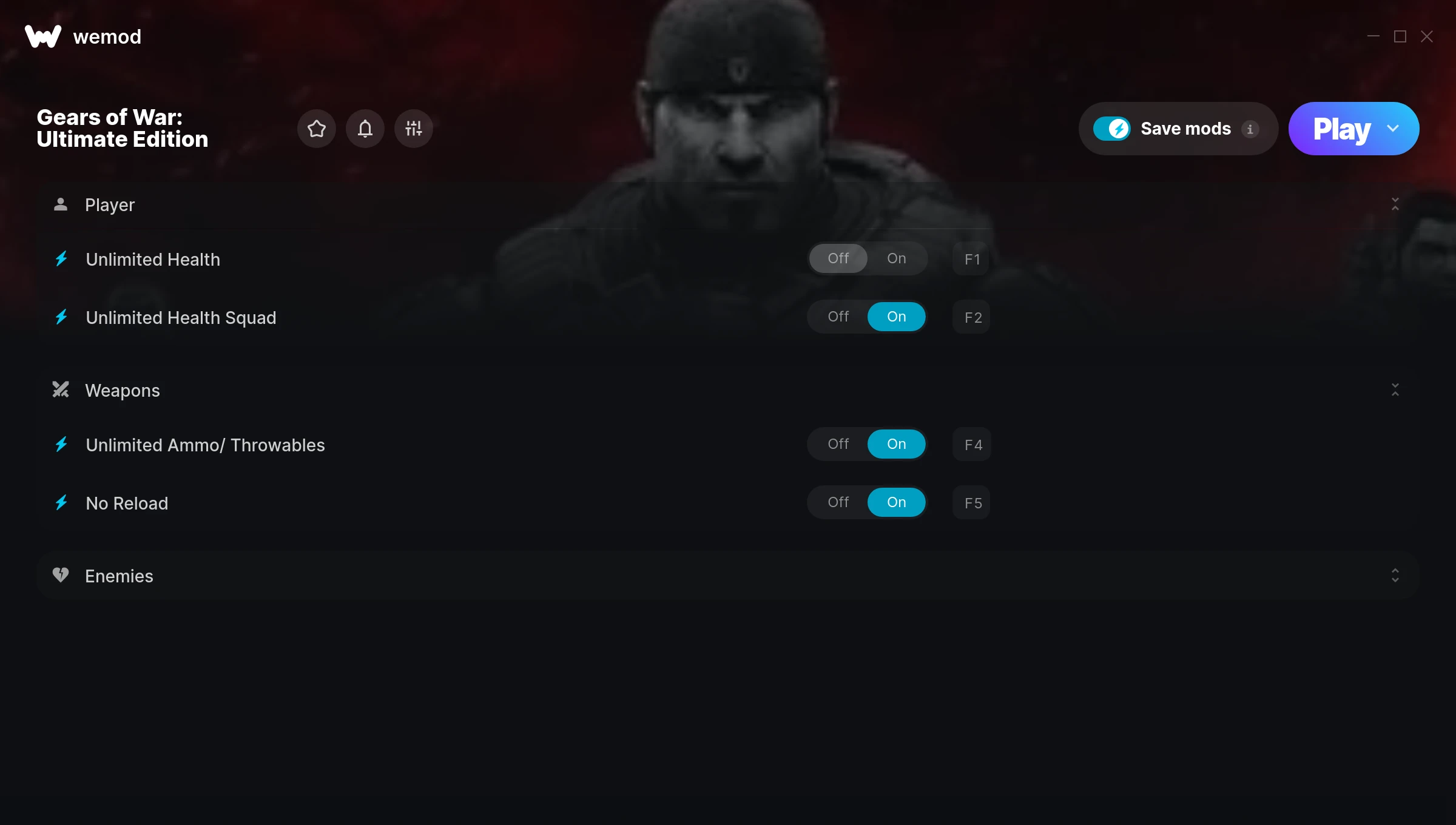 Gears of War: Ultimate Edition cheats screenshot
