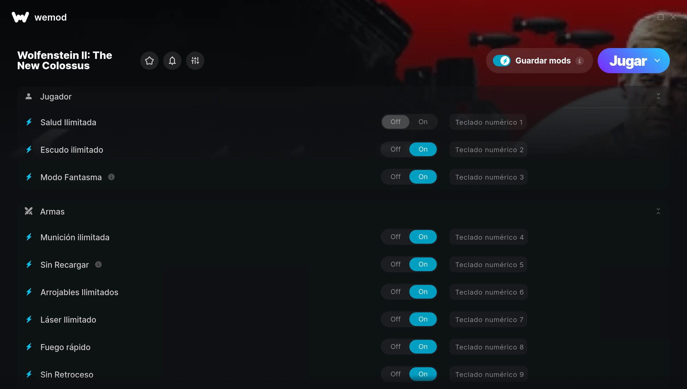Wolfenstein II: The New Colossus cheats screenshot