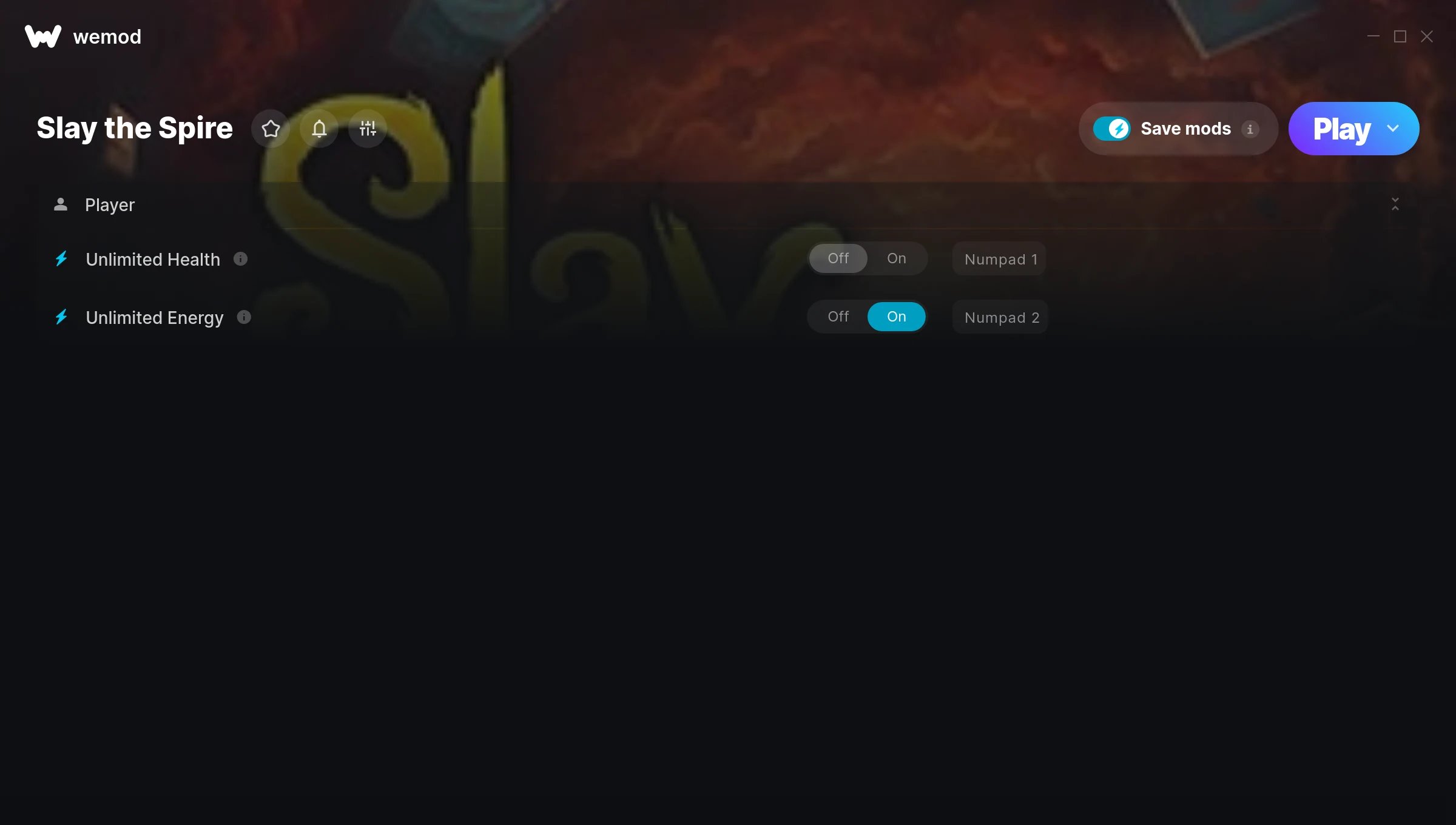 Slay the Spire cheats screenshot