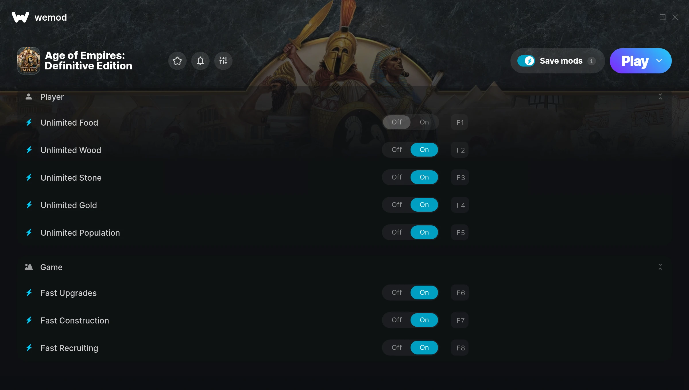 Age of Empires: Definitive Edition cheats screenshot