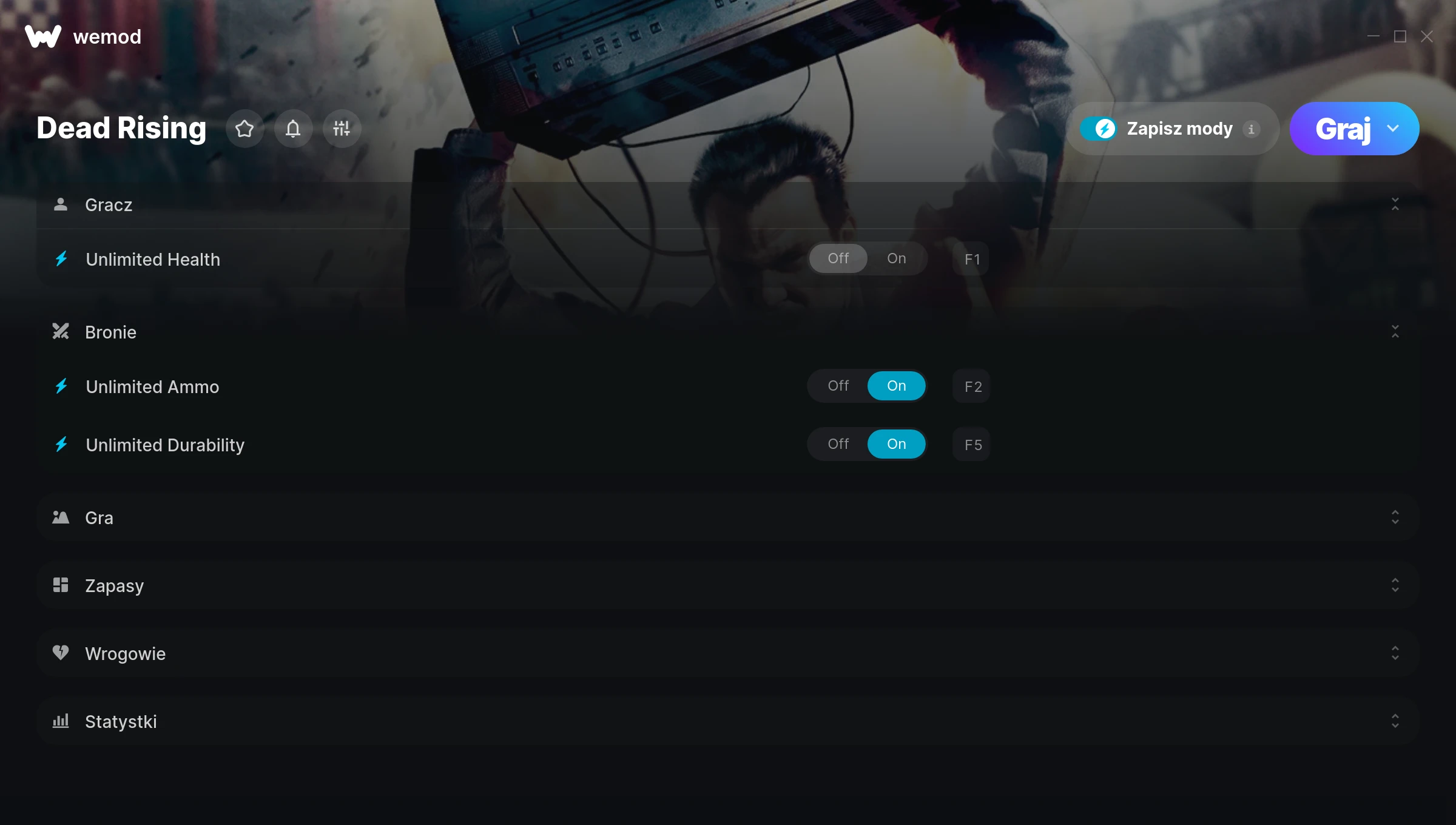 Cheaty do Dead Rising – zrzut ekranu