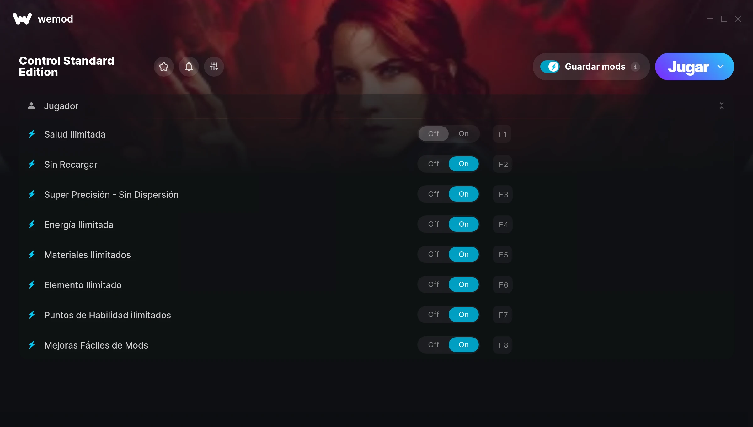 Control Standard Edition cheats screenshot