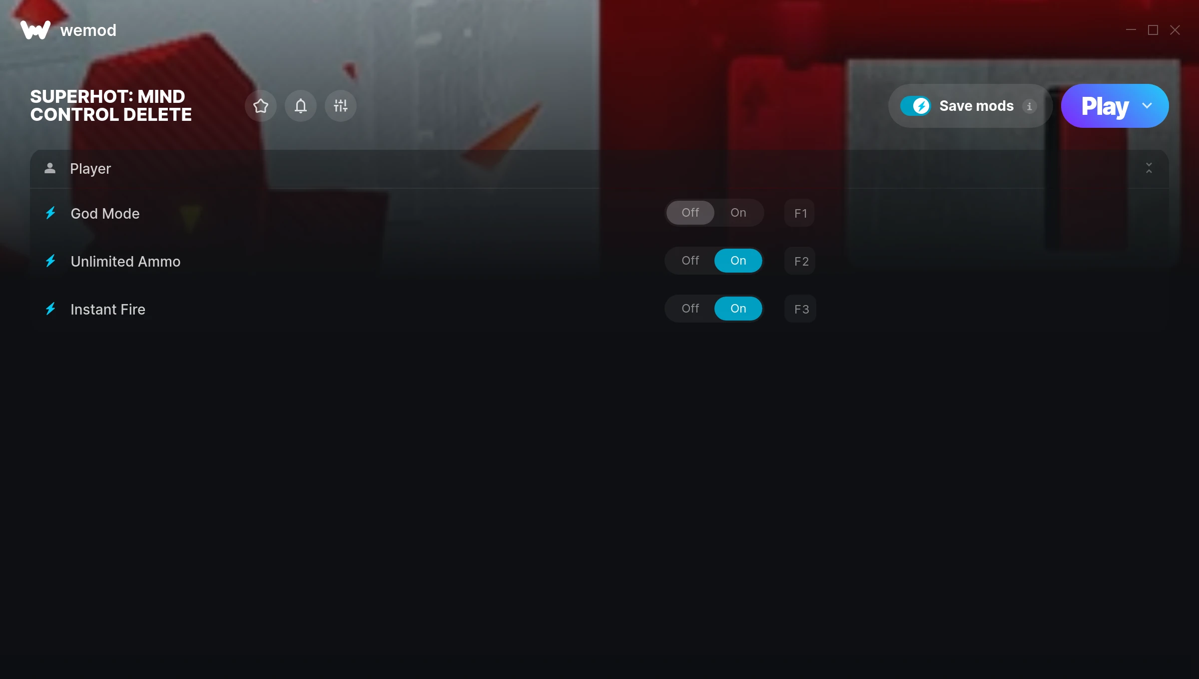 SUPERHOT: MIND CONTROL DELETE cheats screenshot