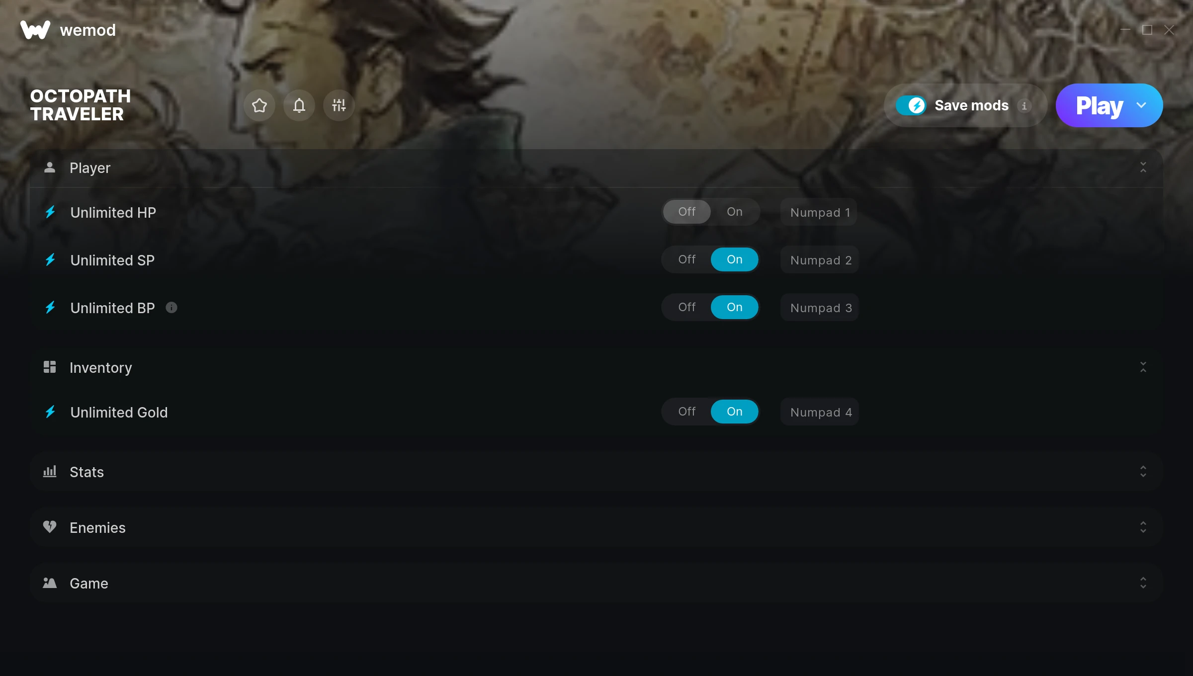 OCTOPATH TRAVELER cheats screenshot