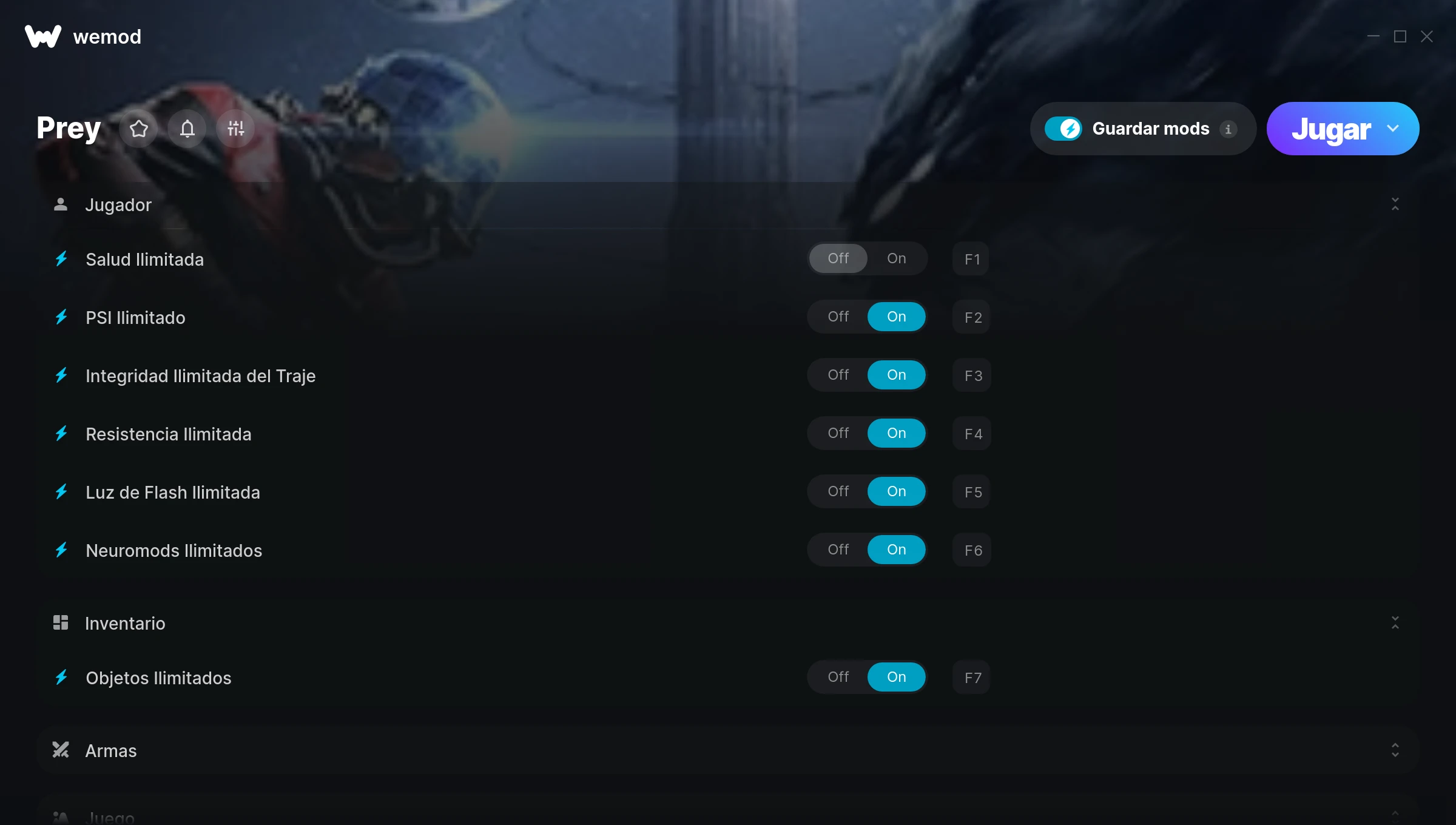 Prey cheats screenshot
