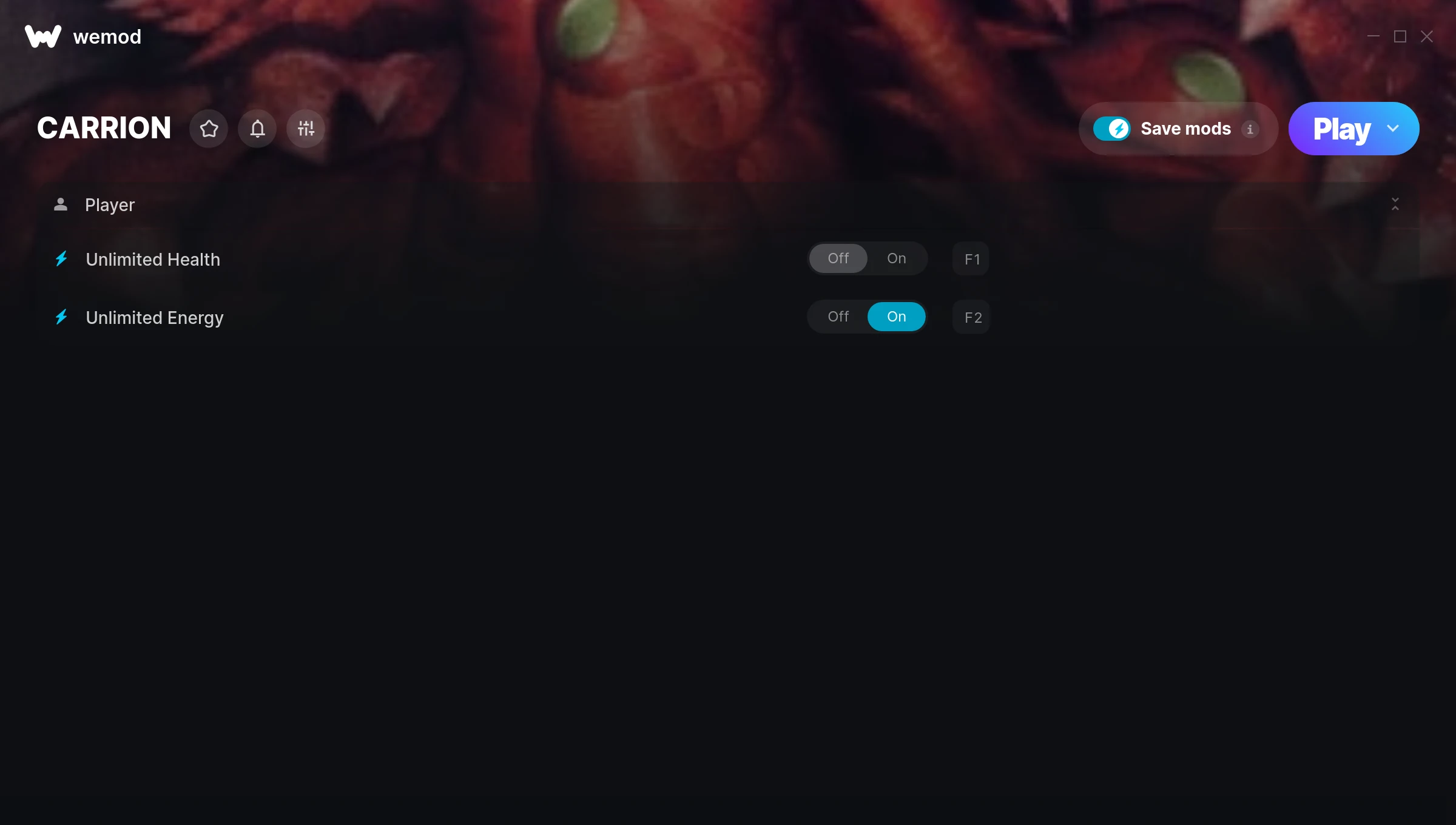 CARRION cheats screenshot