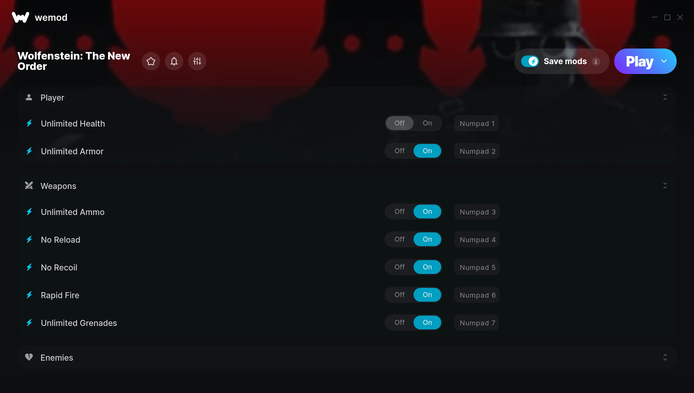 Wolfenstein: The New Order cheats screenshot