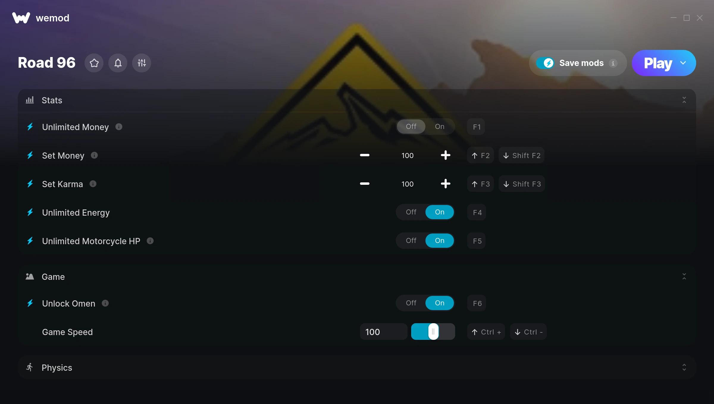 Road 96 cheats screenshot