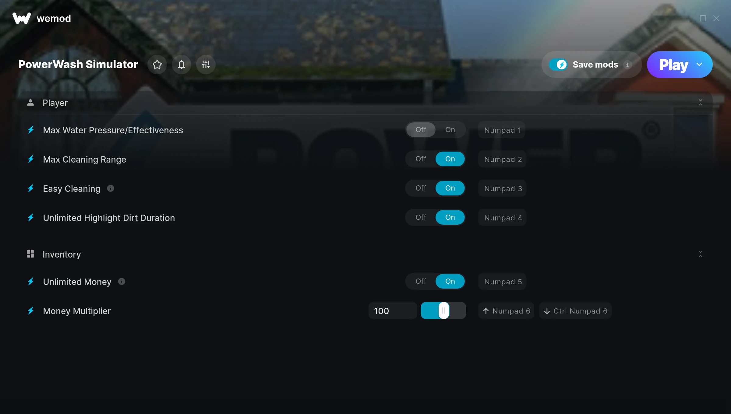 PowerWash Simulator cheats screenshot