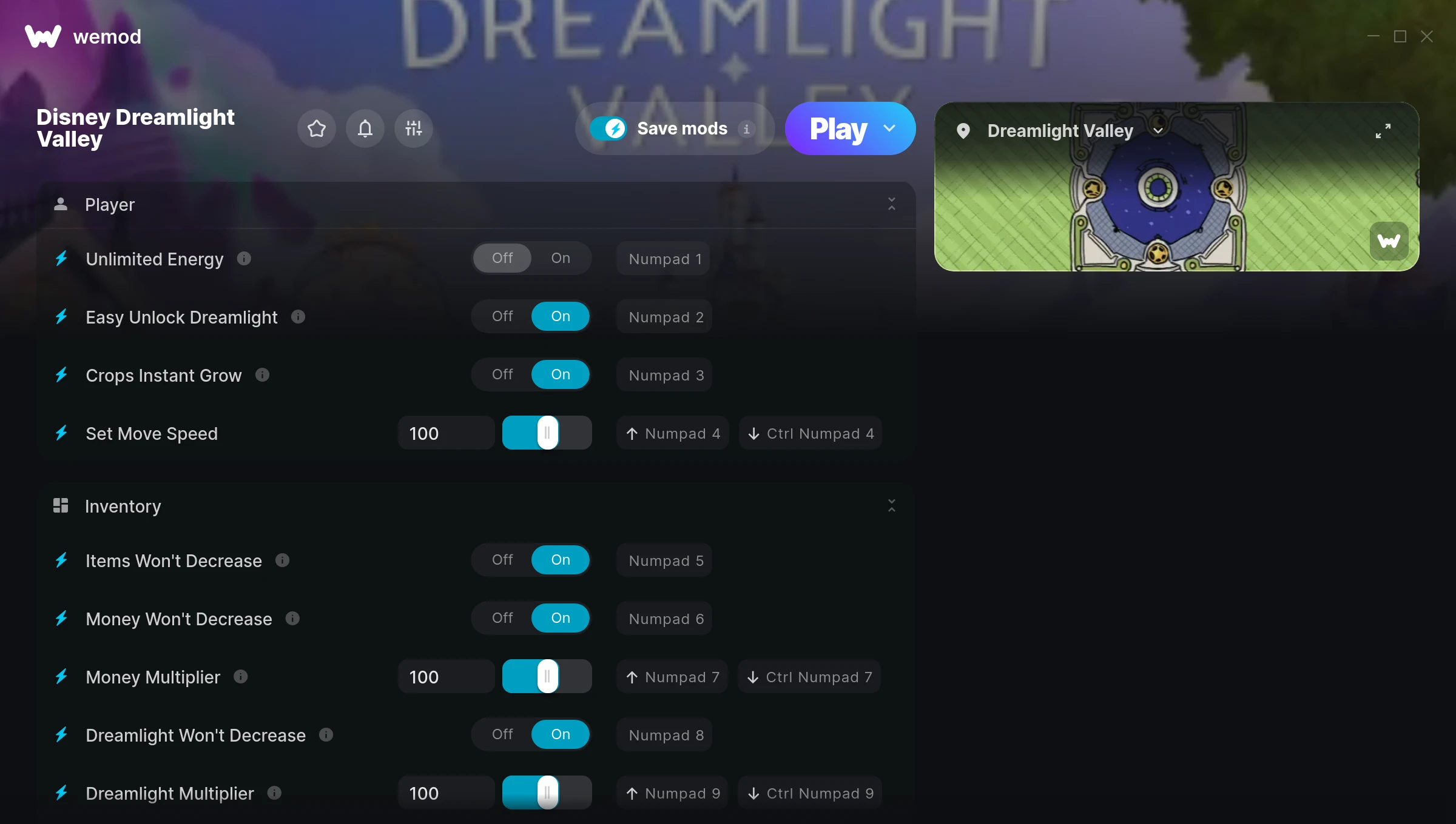Disney Dreamlight Valley cheats screenshot