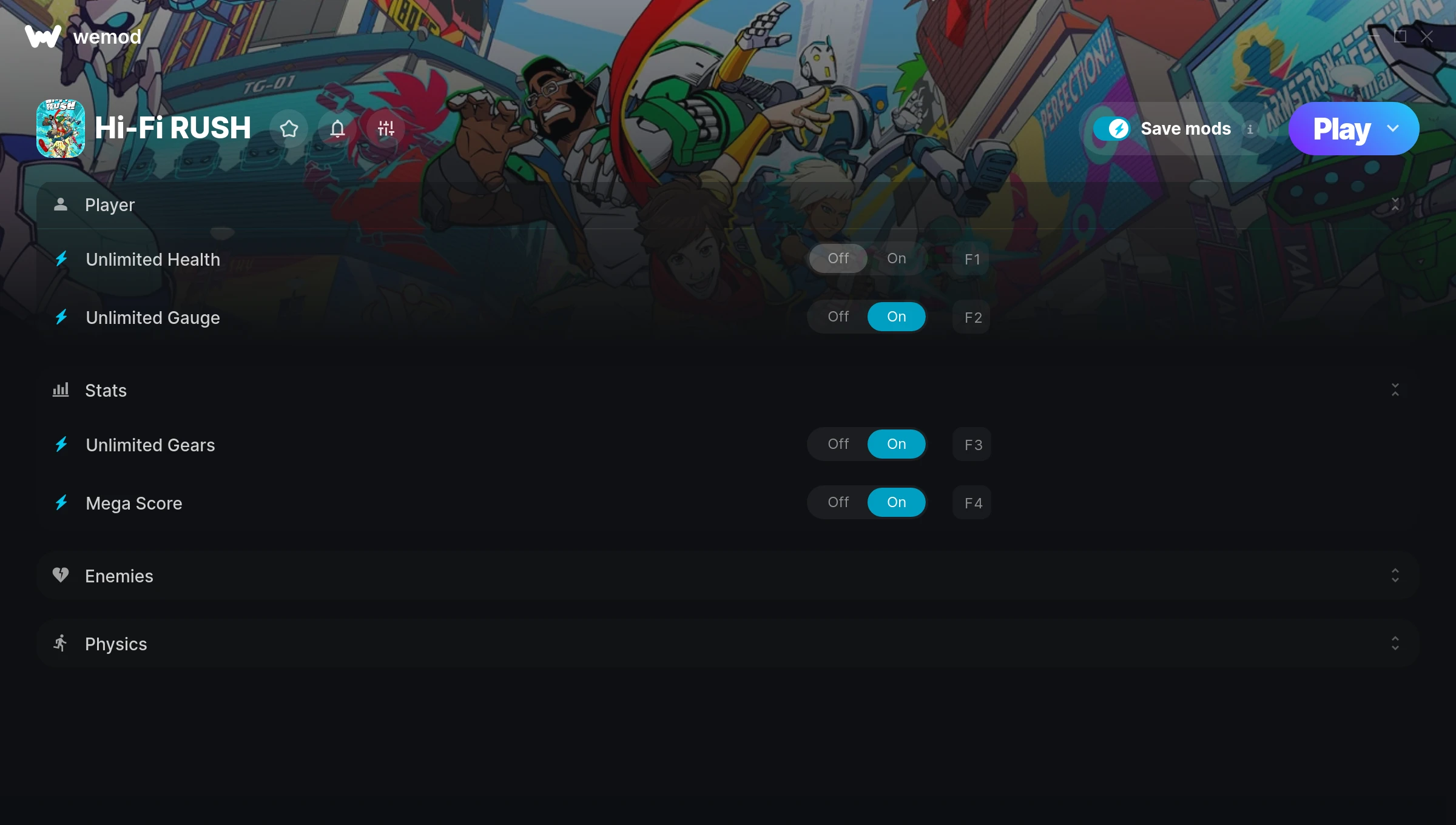 Hi-Fi RUSH cheats screenshot