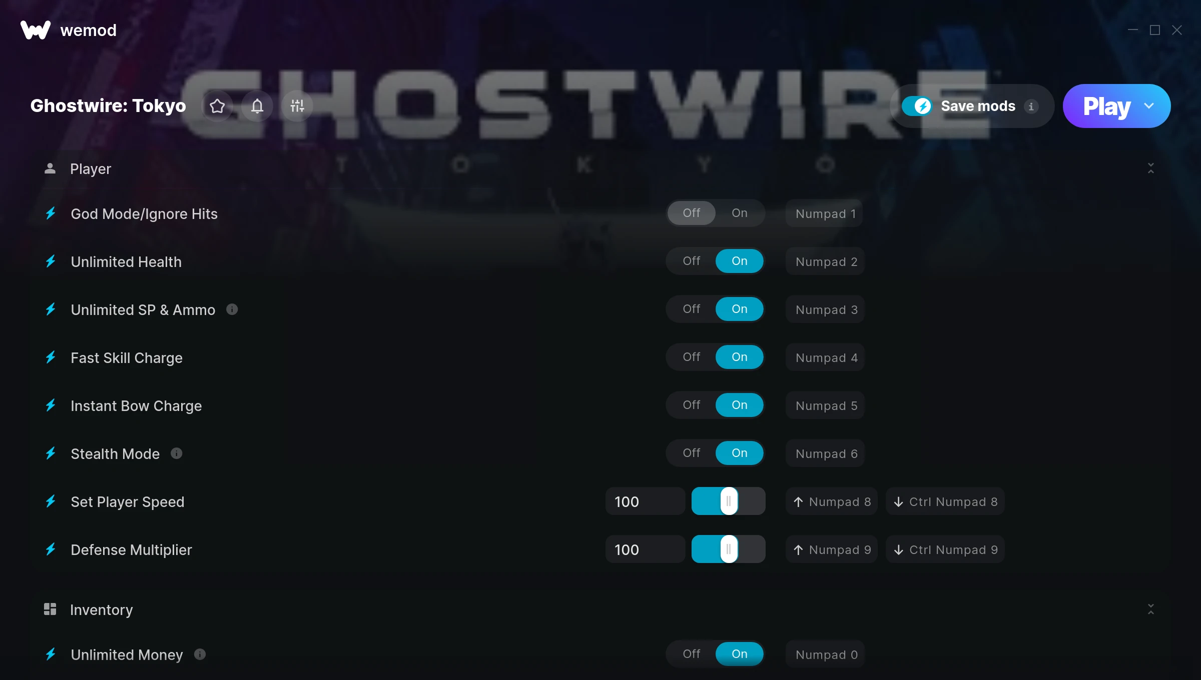 Ghostwire: Tokyo cheats screenshot