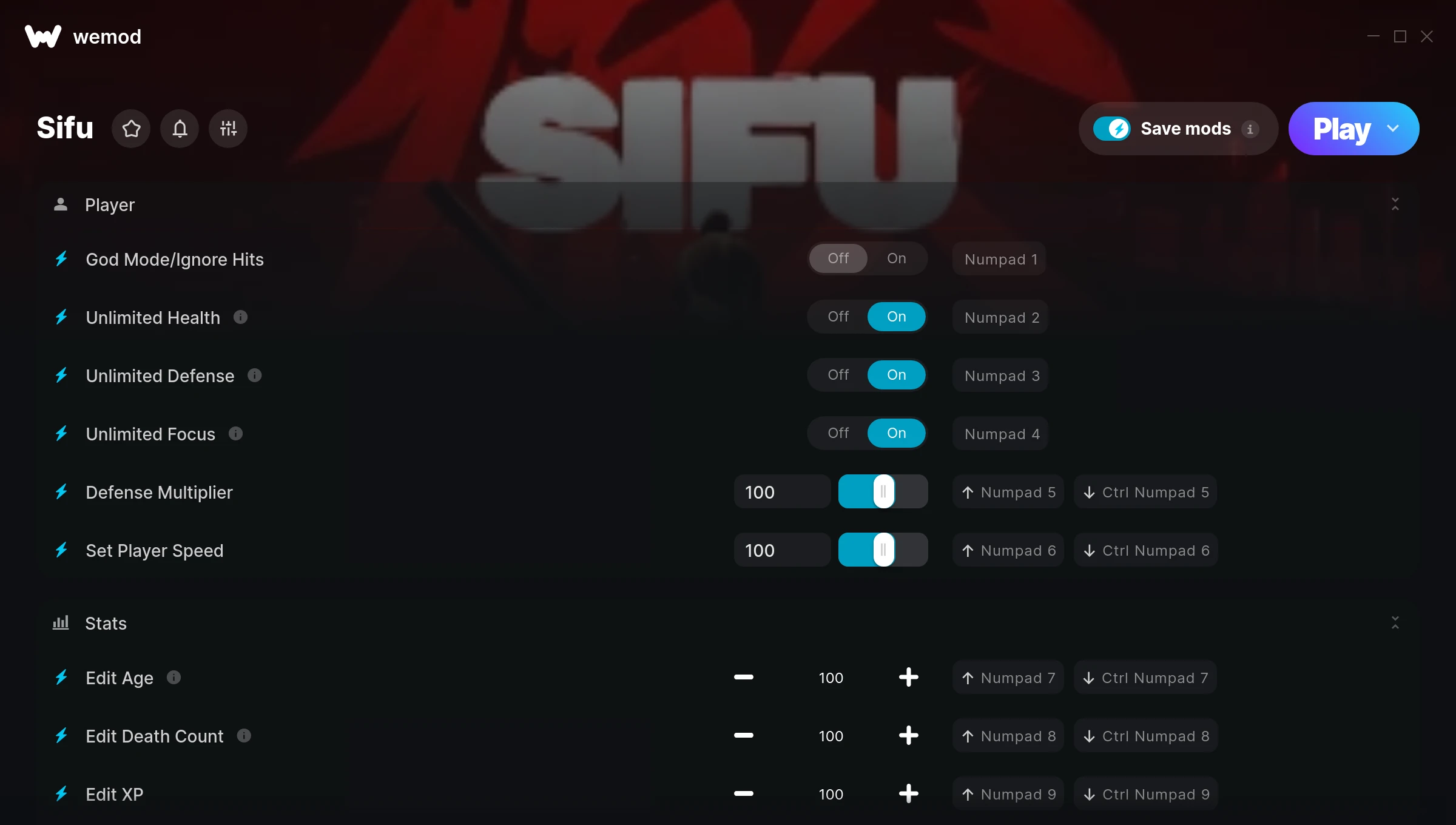 Sifu cheats screenshot