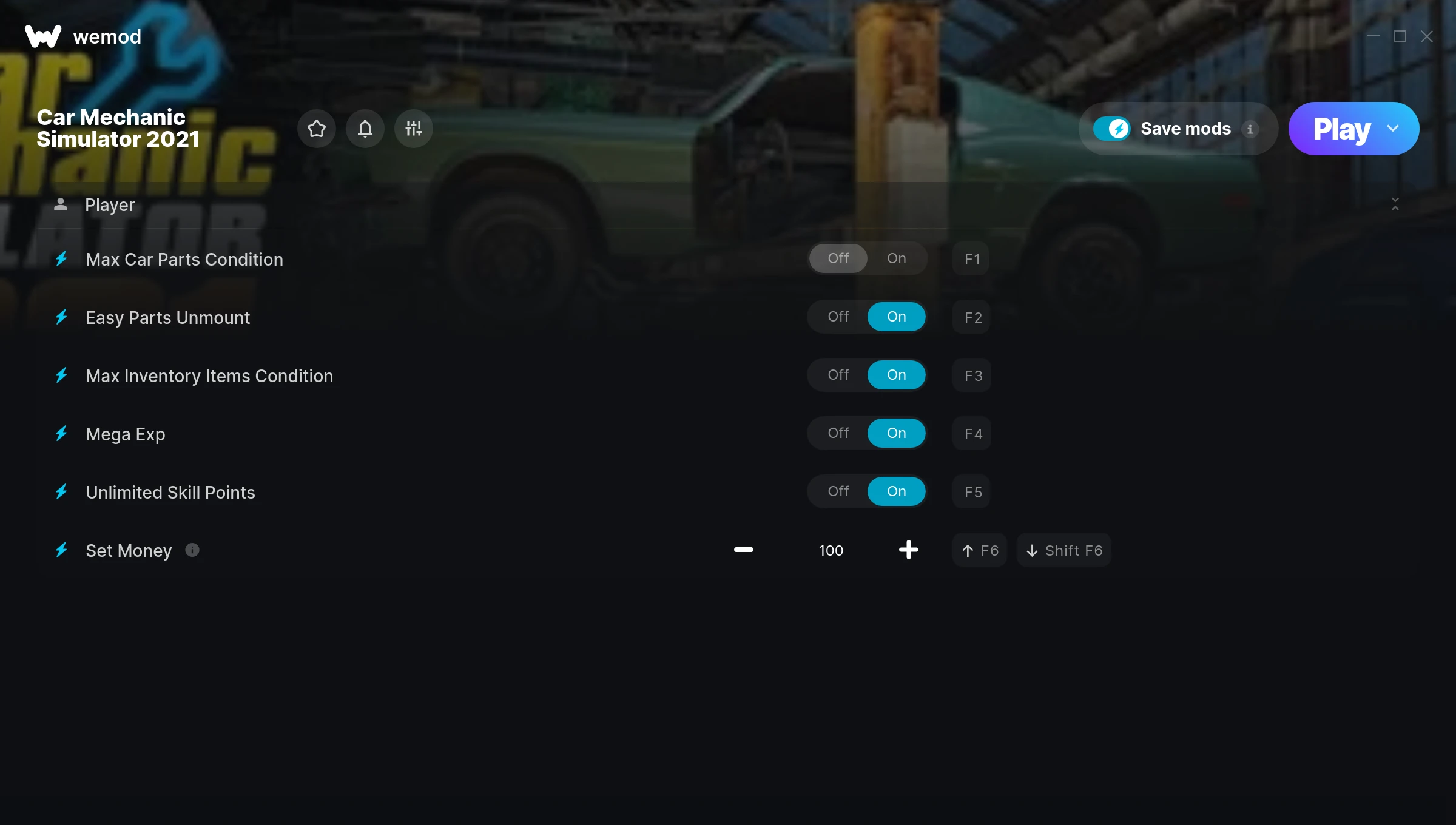 Car Mechanic Simulator 2021 cheats screenshot