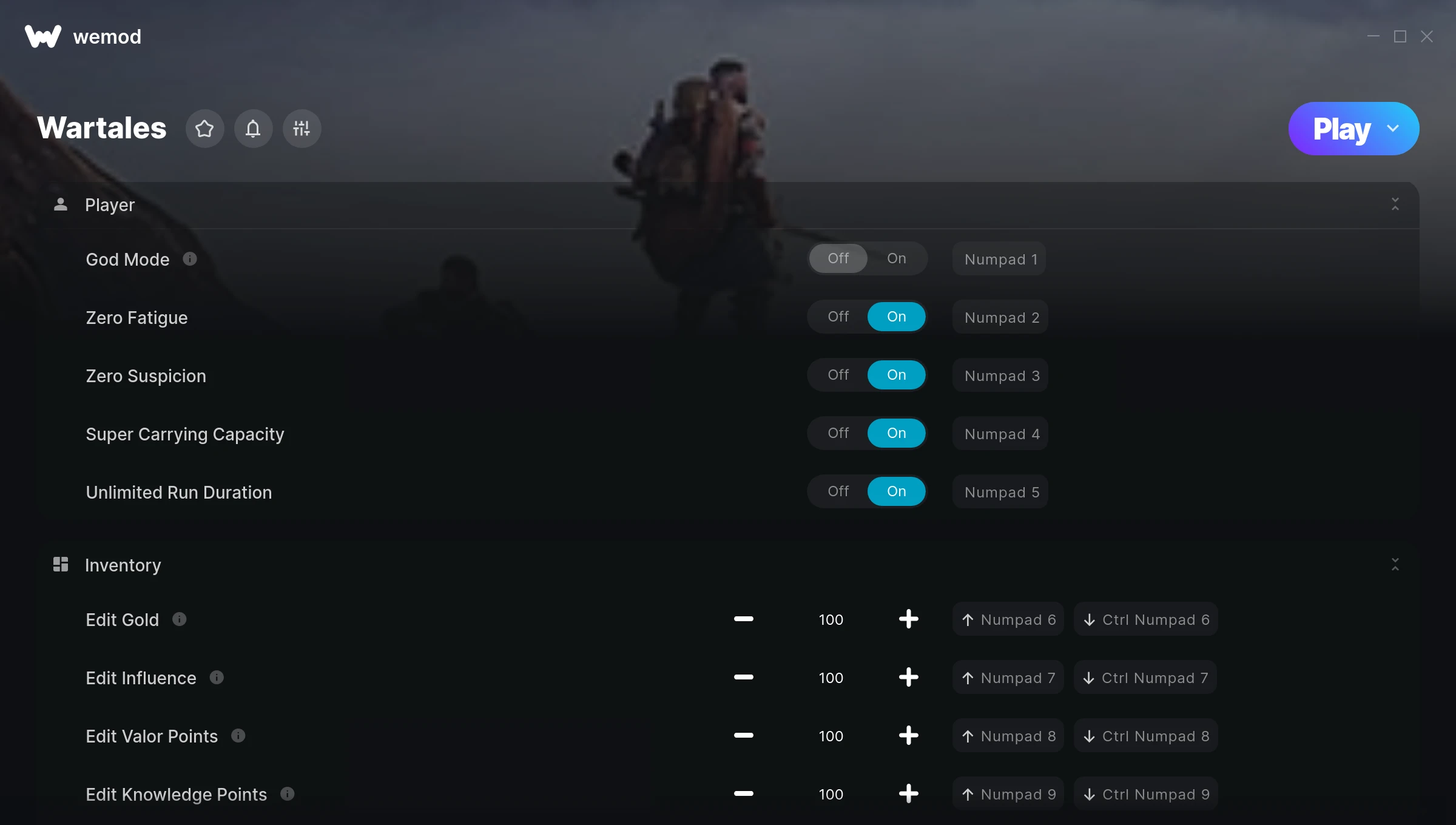 Wartales cheats screenshot
