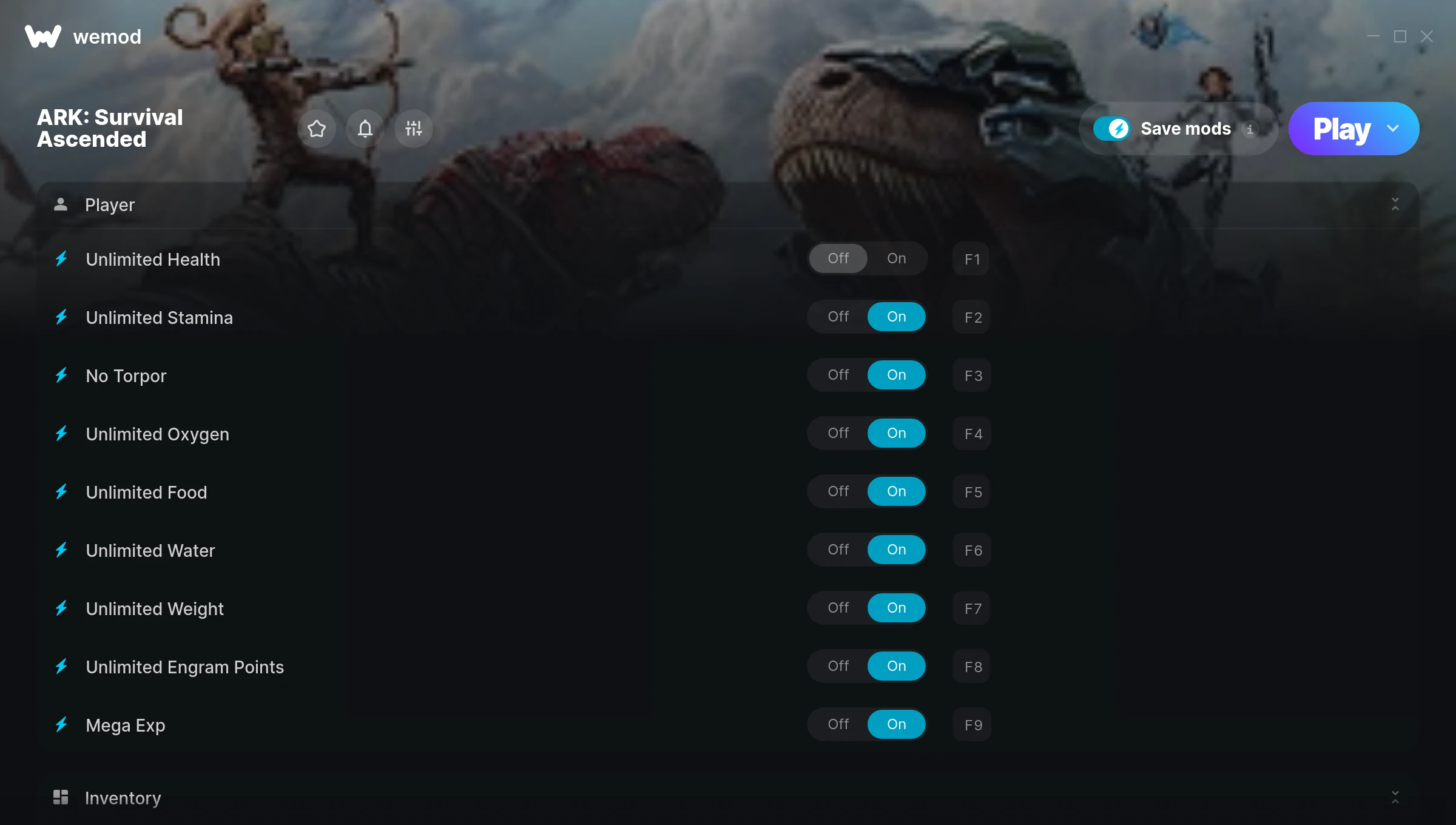 ARK: Survival Ascended cheats screenshot