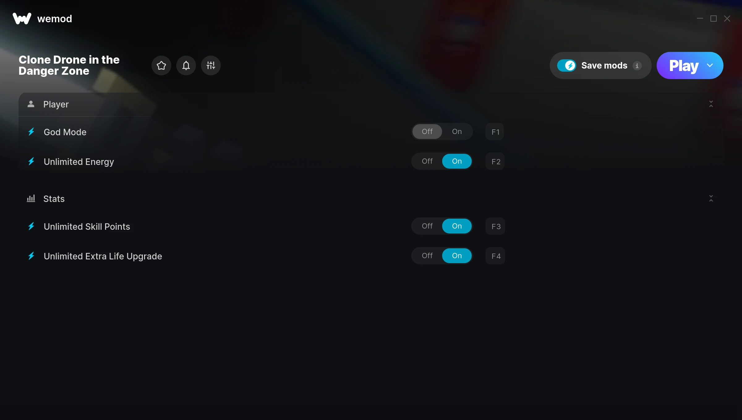 Clone Drone in the Danger Zone cheats screenshot