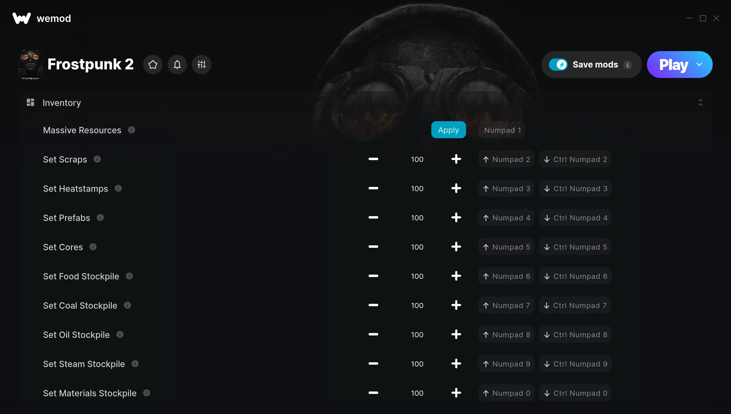 Frostpunk 2 cheats screenshot