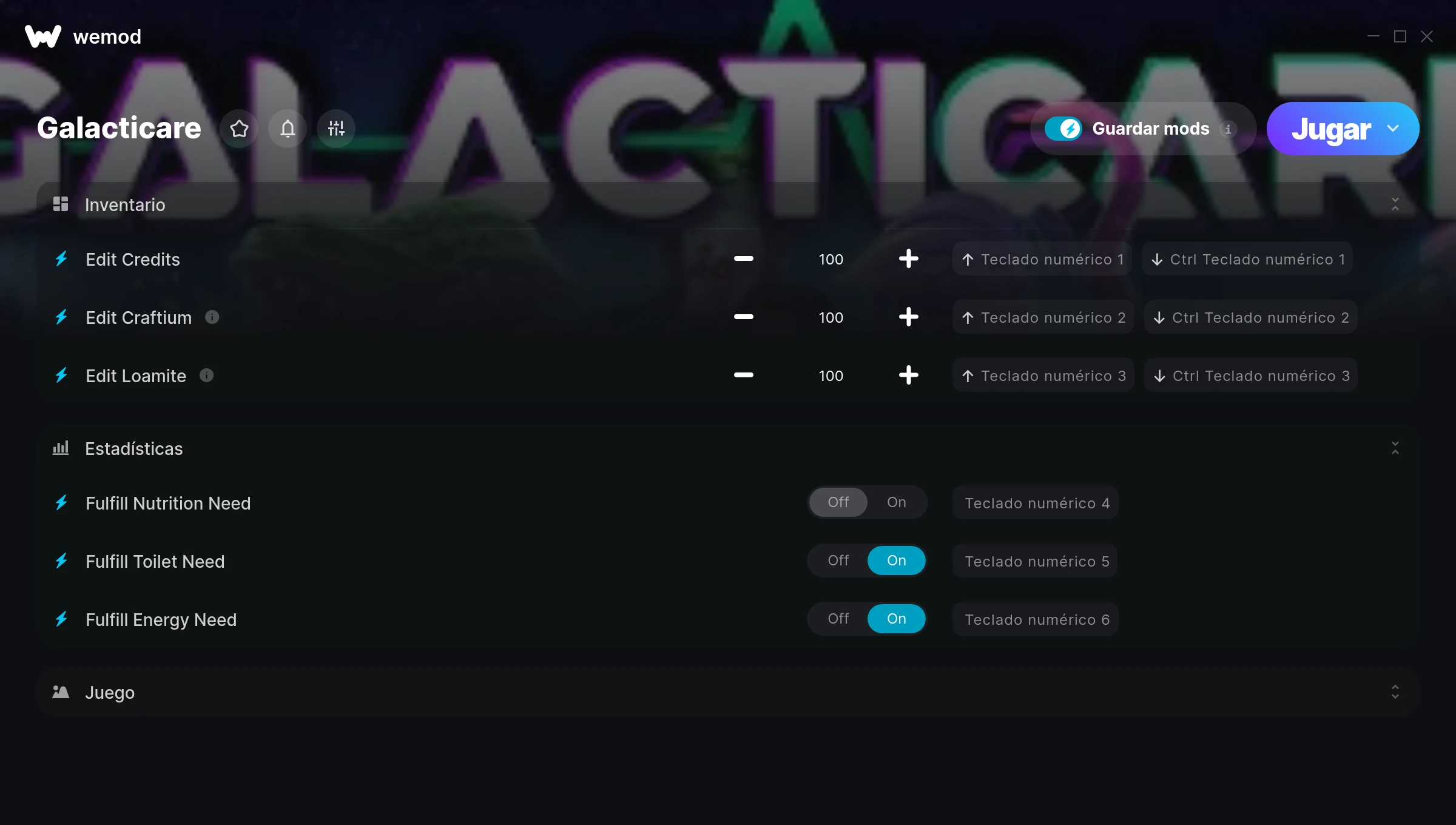 Galacticare cheats screenshot