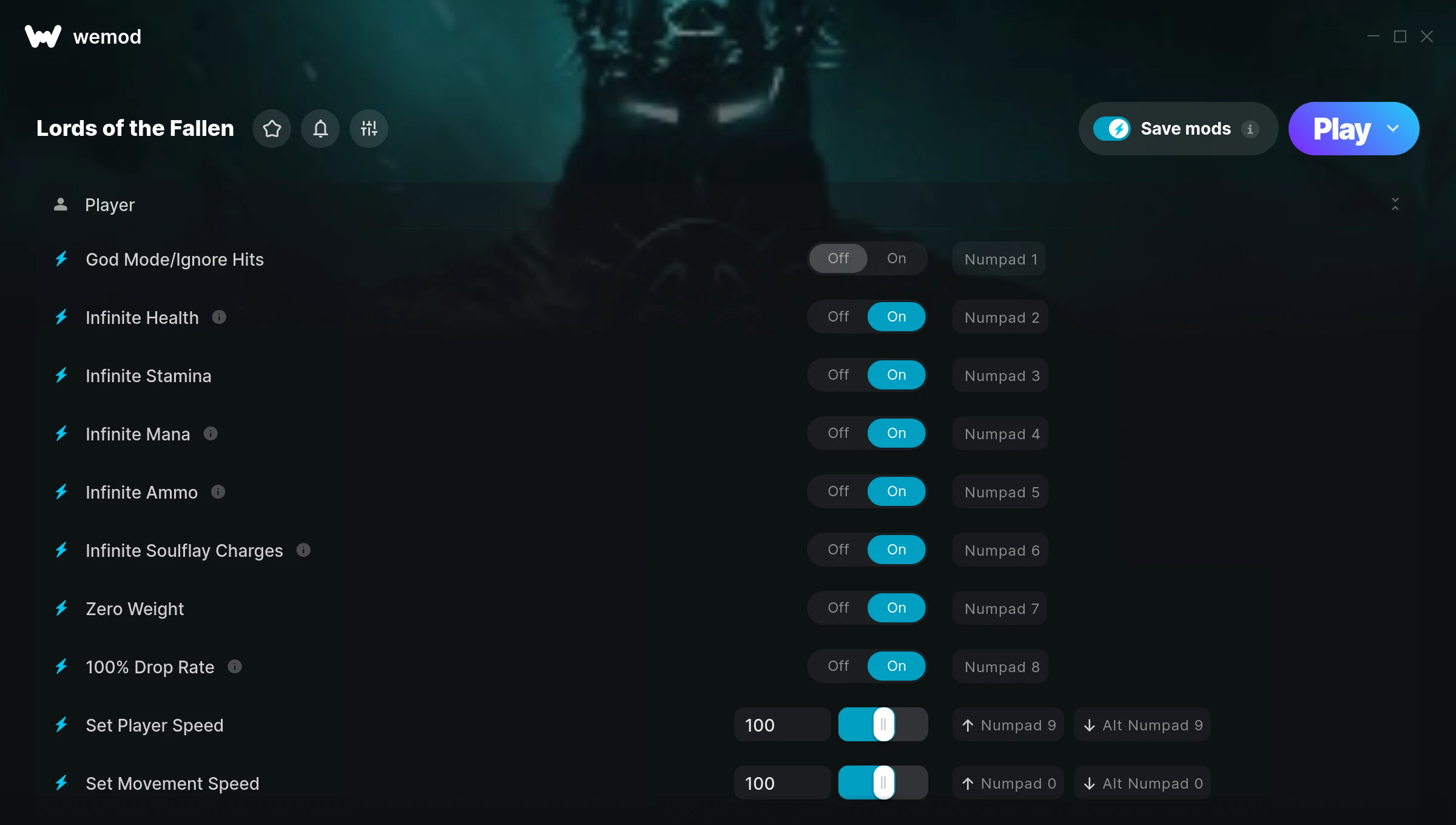 Lords of the Fallen cheats screenshot