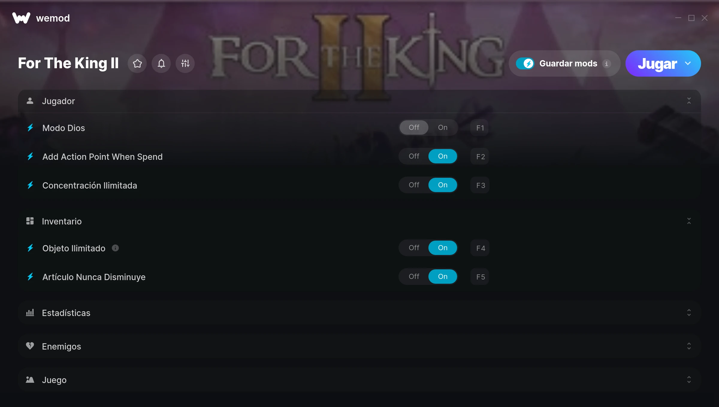 For The King II cheats screenshot