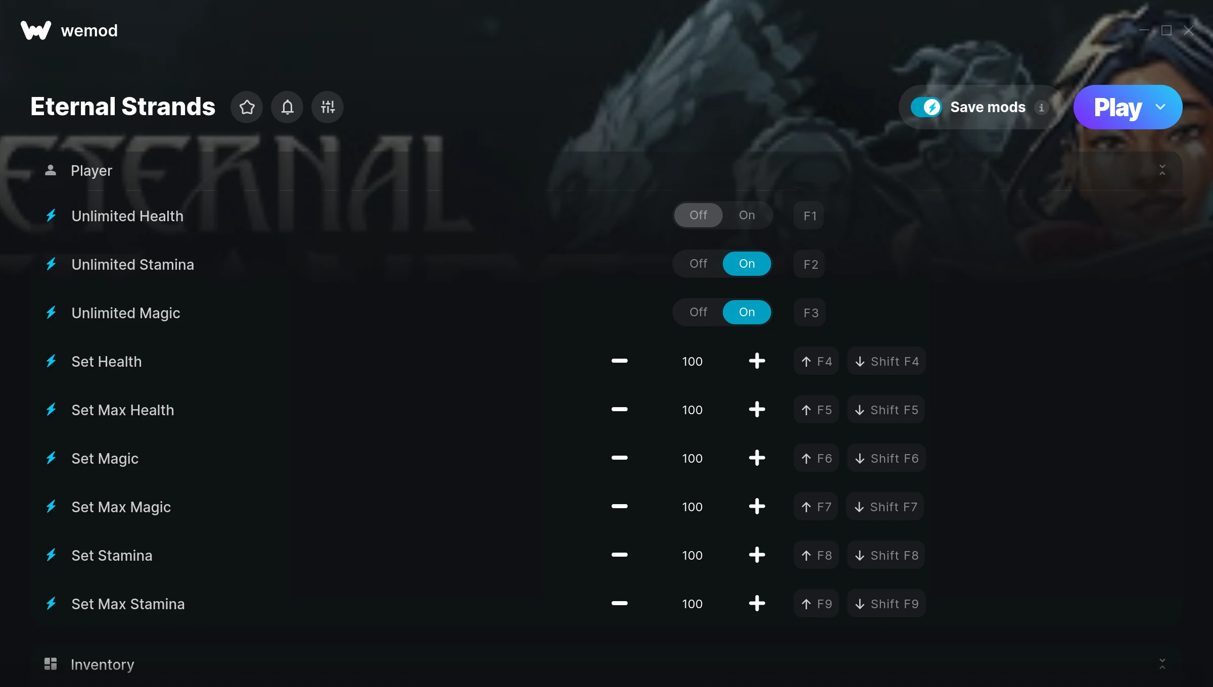 Eternal Strands cheats screenshot