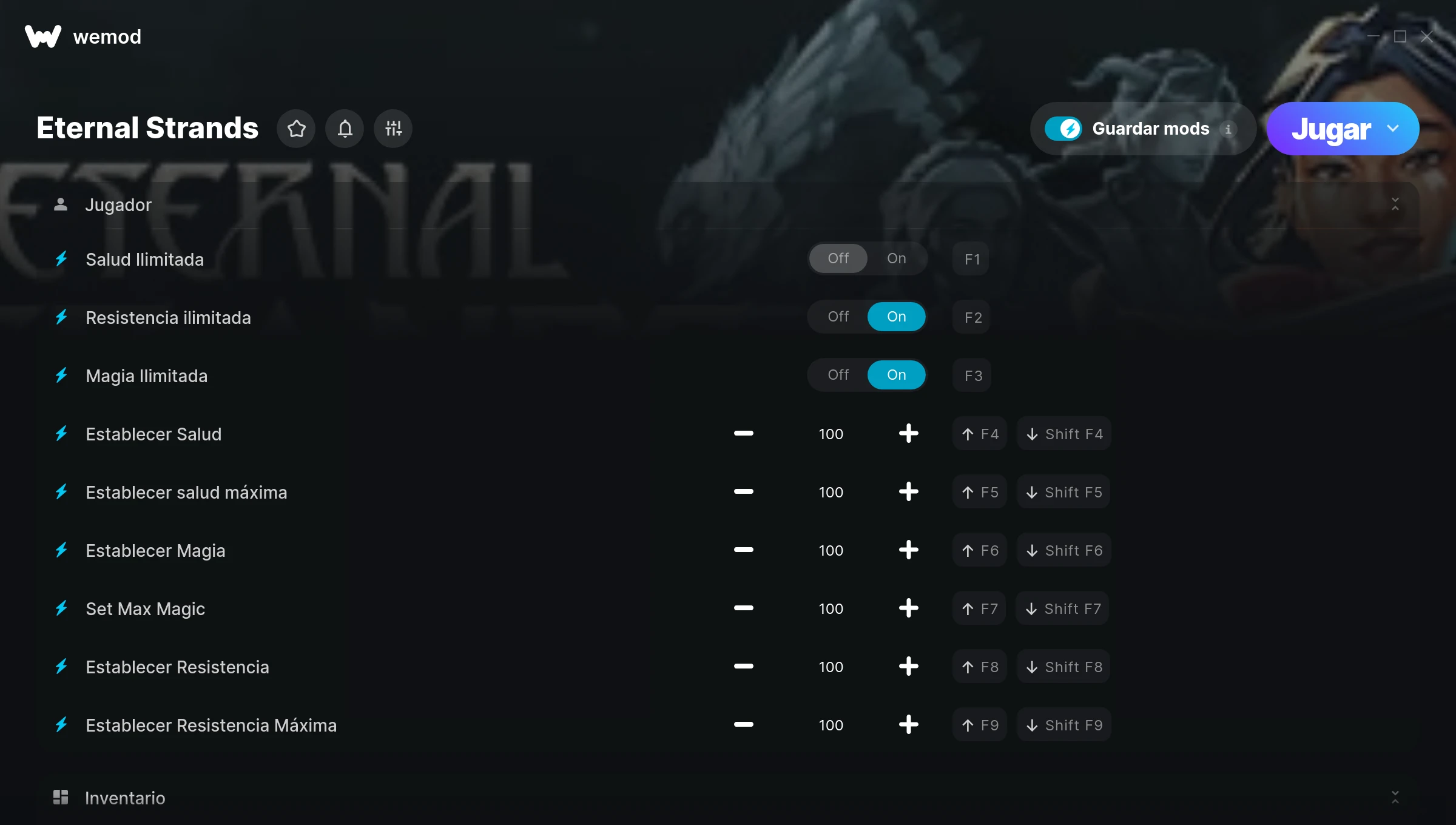 Eternal Strands cheats screenshot